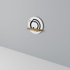 ORBITAL FLOW Rundes Kunstregal in Eiche-Optik