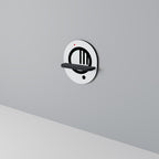 MINIMAL DOTS Ovales Kunstregal in Schwarz