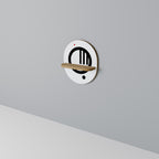 MINIMAL DOTS Ovales Kunstregal in Eiche-Optik