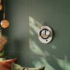 MINIMAL DOTS Ovales Kunstregal in Eiche-Optik