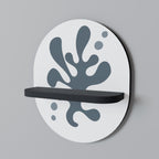 WONDERLAND VEGETATION Ovales Kunstregal in Schwarz