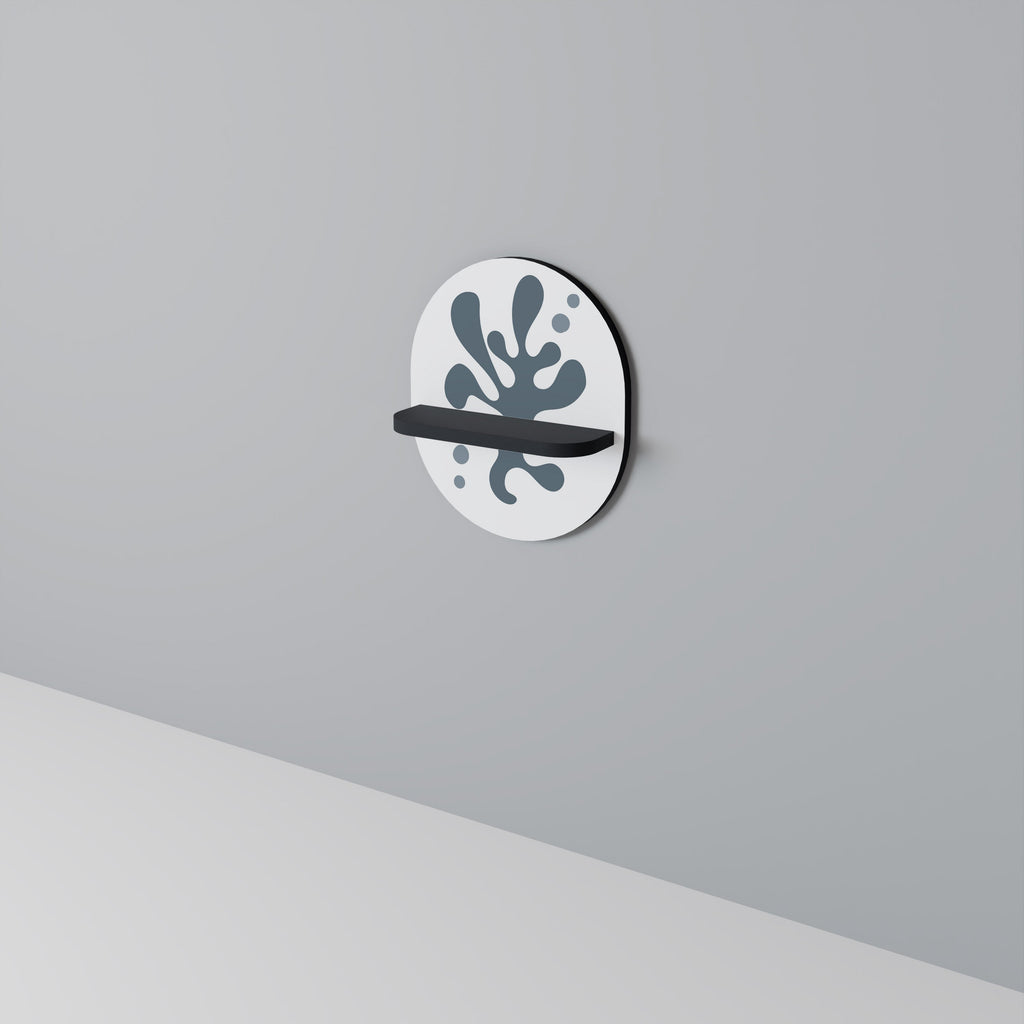 WONDERLAND VEGETATION Ovales Kunstregal in Schwarz