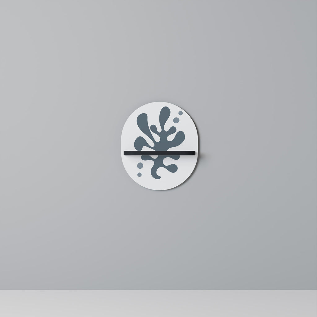 WONDERLAND VEGETATION Ovales Kunstregal in Schwarz