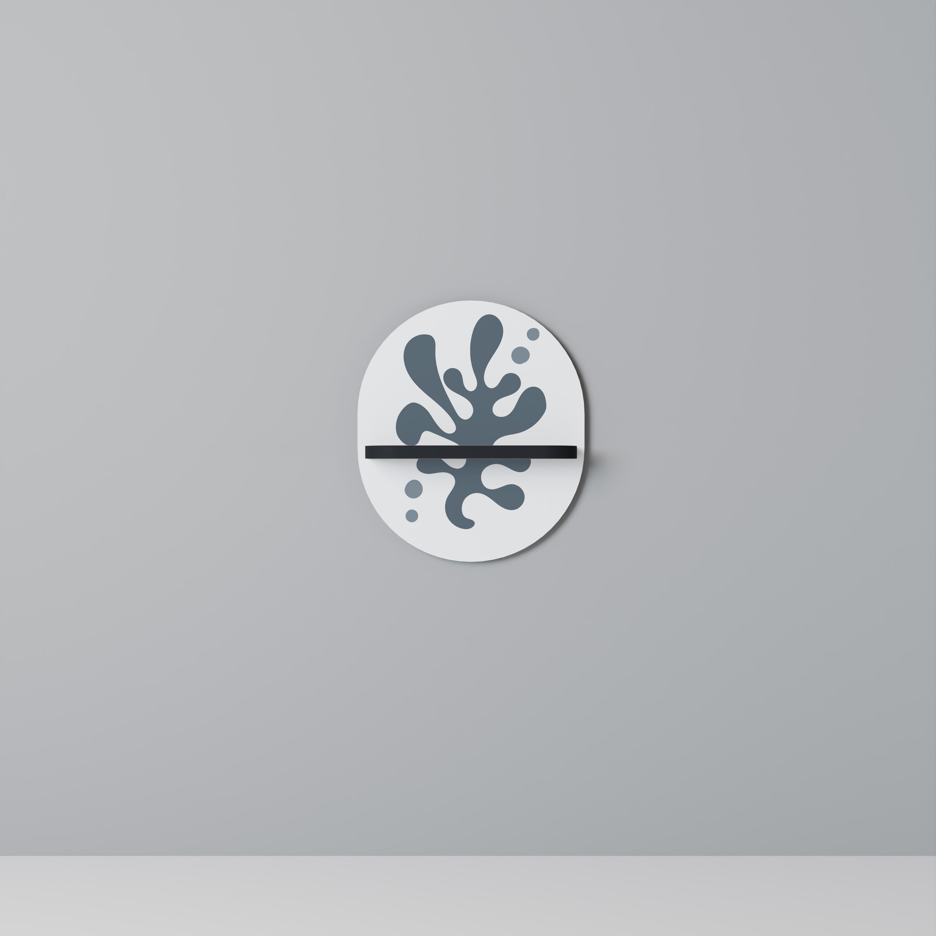 WONDERLAND VEGETATION Ovales Kunstregal in Schwarz