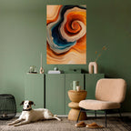 SPIRALING DREAMSCAPE Selbstklebendes Poster - Hochformat