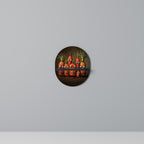 CUTE OR SCARY Ovales Kunstregal in Schwarz