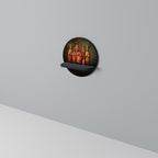 CUTE OR SCARY Rundes Kunstregal in Schwarz