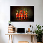 CUTE OR SCARY Selbstklebendes Horizontal-Poster