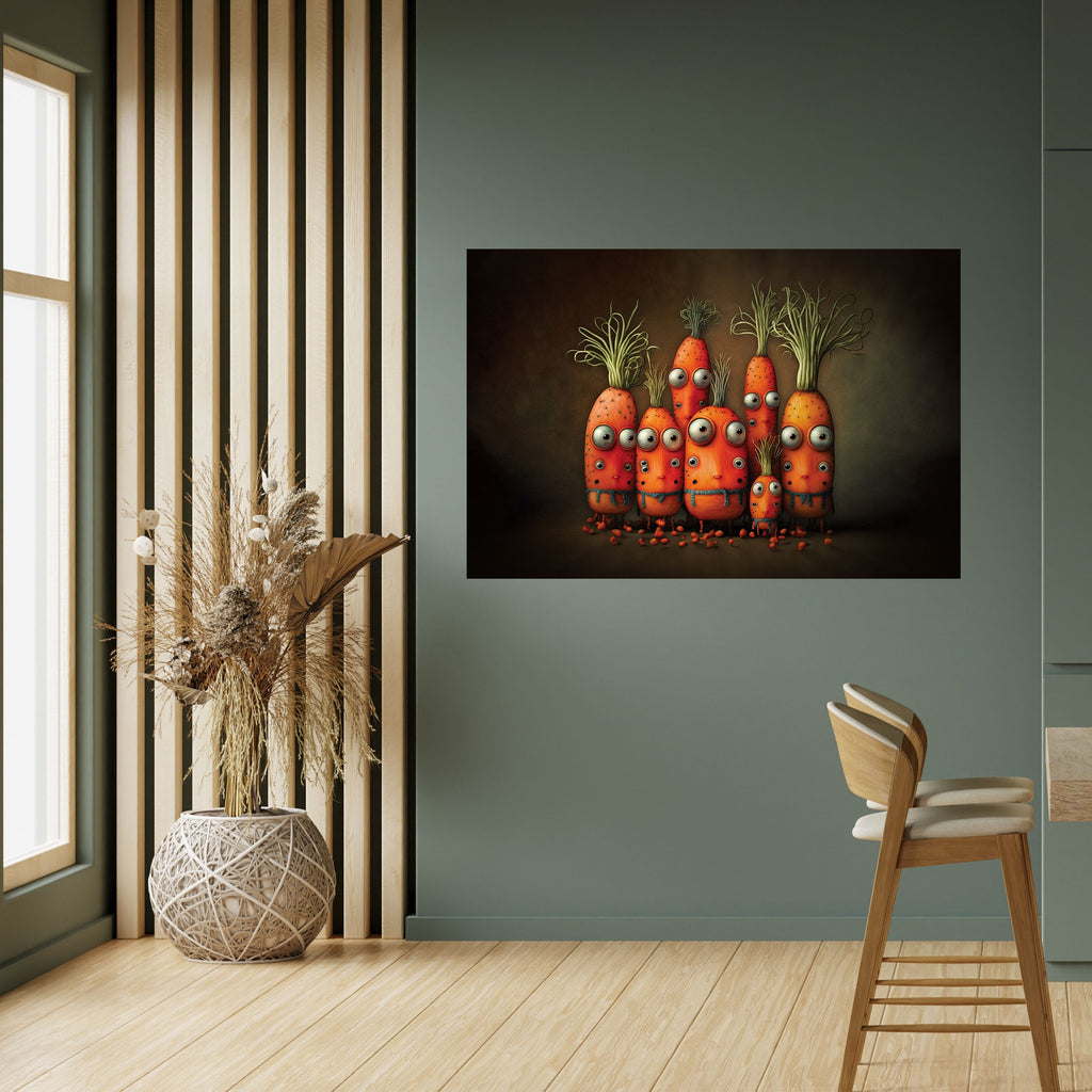 CUTE OR SCARY Selbstklebendes Horizontal-Poster