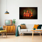 CUTE OR SCARY Selbstklebendes Horizontal-Poster