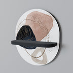 COLORFUL SHAPES Ovales Kunstregal in Schwarz