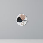 COLORFUL SHAPES Ovales Kunstregal in Schwarz