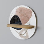 COLORFUL SHAPES Ovales Kunstregal in Eiche-Optik