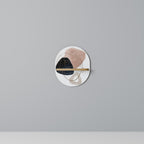 COLORFUL SHAPES Ovales Kunstregal in Eiche-Optik