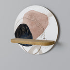 COLORFUL SHAPES Rundes Kunstregal in Eiche-Optik