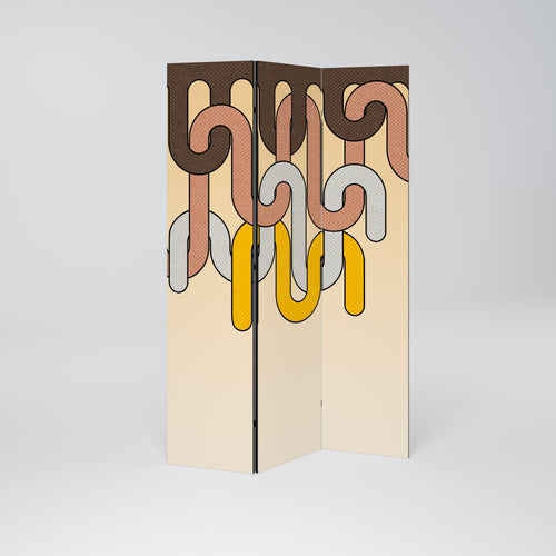 COLORFUL STRINGS 3-Panel Room Divider