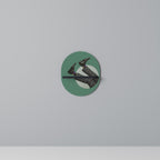 FALL OF MAN Ovales Kunstregal in Schwarz