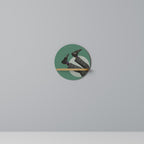 FALL OF MAN Rundes Kunstregal in Eiche-Optik