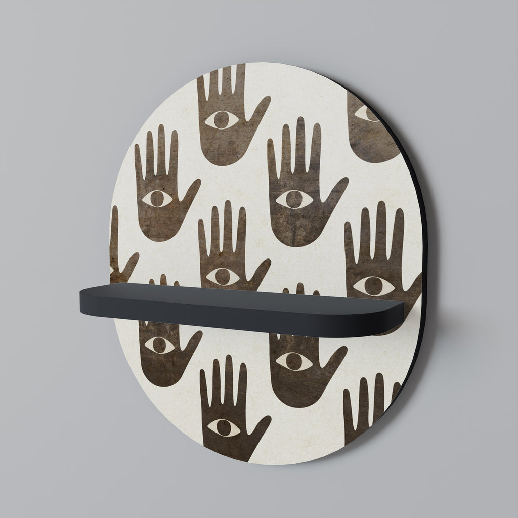 SEE MORE Ovales Kunstregal in Schwarz