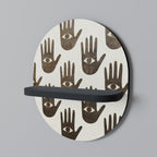 SEE MORE Ovales Kunstregal in Schwarz