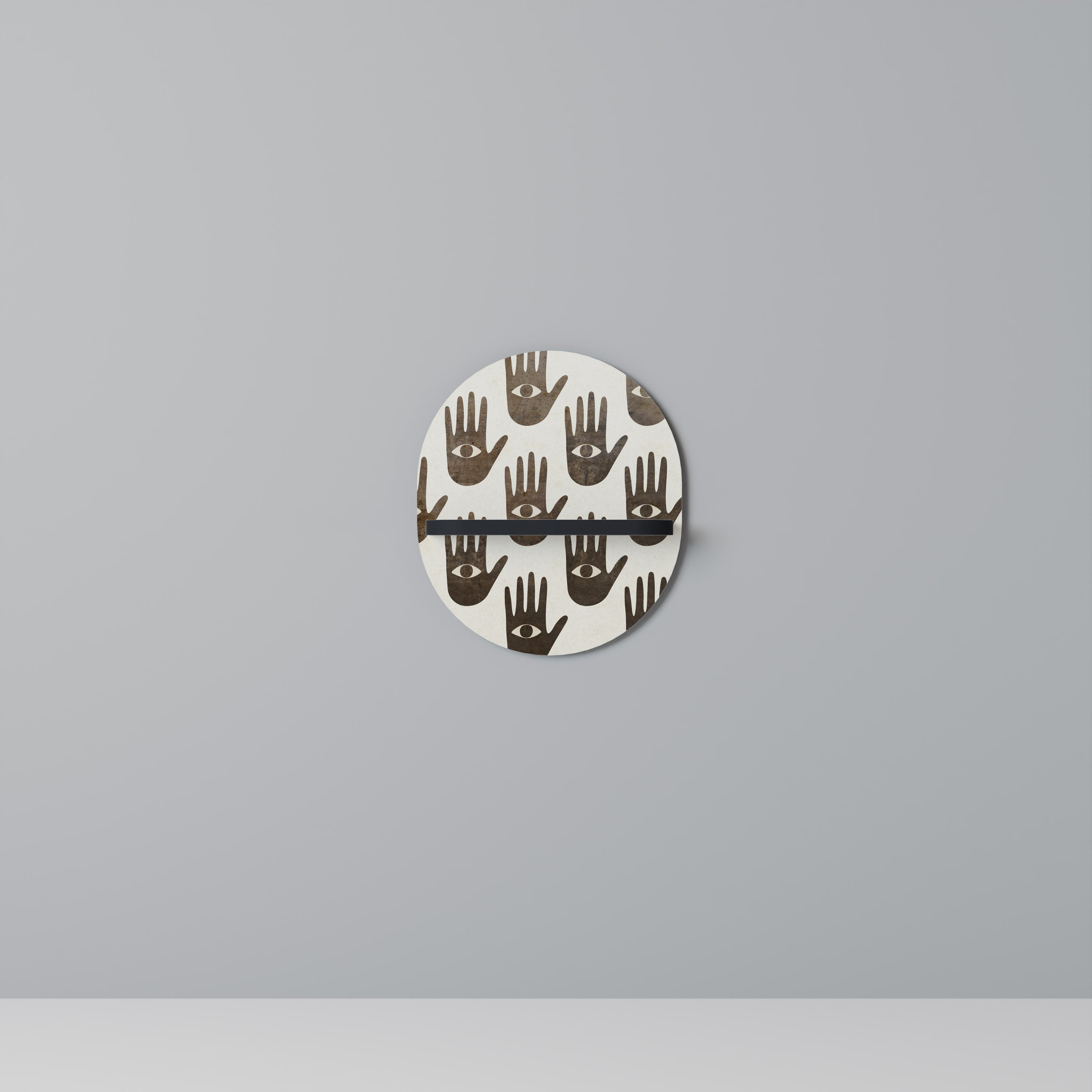 SEE MORE Ovales Kunstregal in Schwarz