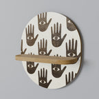 SEE MORE Oval Art Shelf In Oak Effect