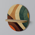 COLORFUL STRANDS Ovales Kunstregal in Eiche-Optik