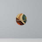 COLORFUL STRANDS Ovales Kunstregal in Eiche-Optik