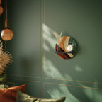 COLORFUL STRANDS Rundes Kunstregal in Schwarz