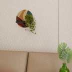 COLORFUL STRANDS Rundes Kunstregal in Schwarz