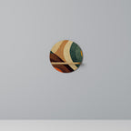 COLORFUL STRANDS Rundes Kunstregal in Eiche-Optik