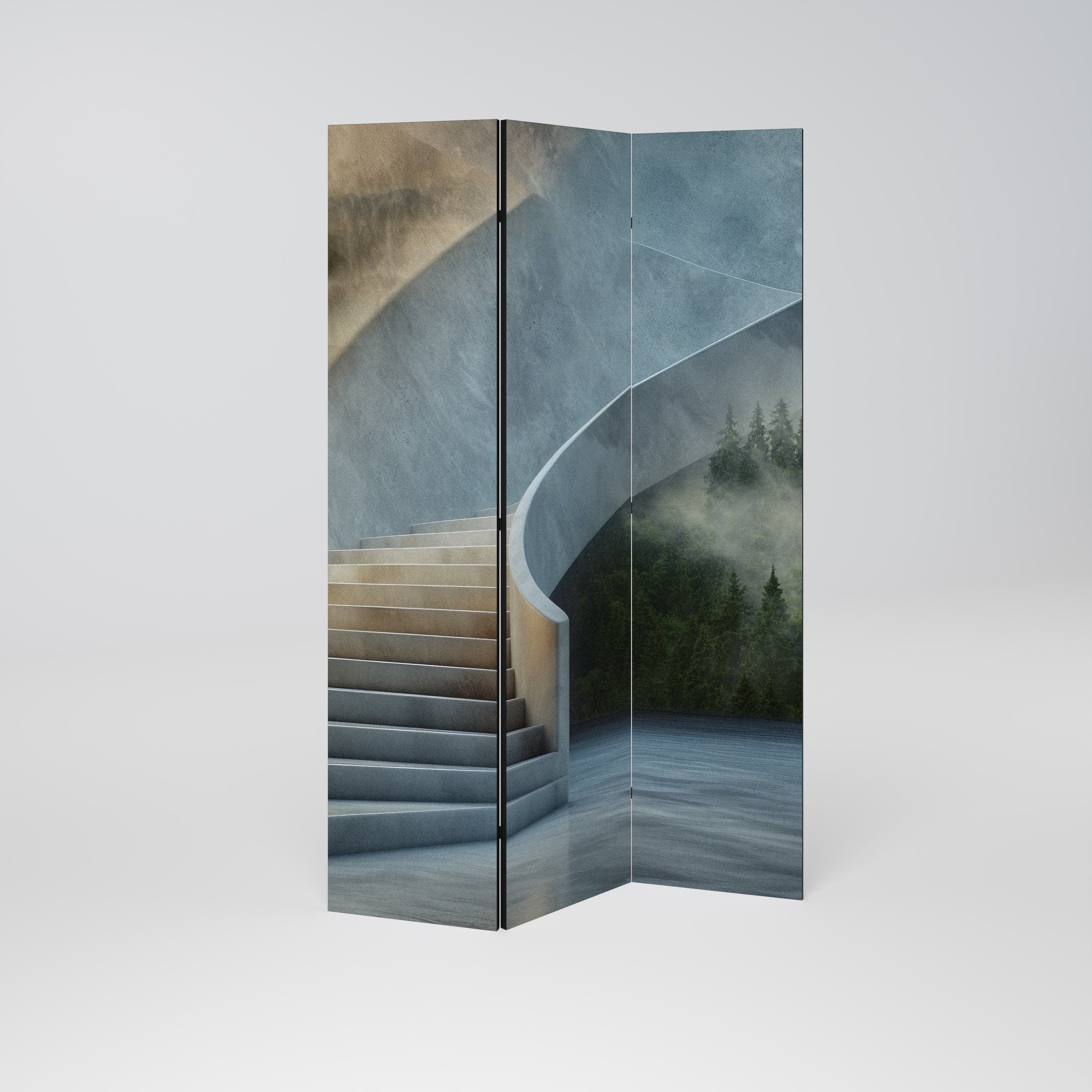 STEPS TO SERENITY 3-Panel Room Divider