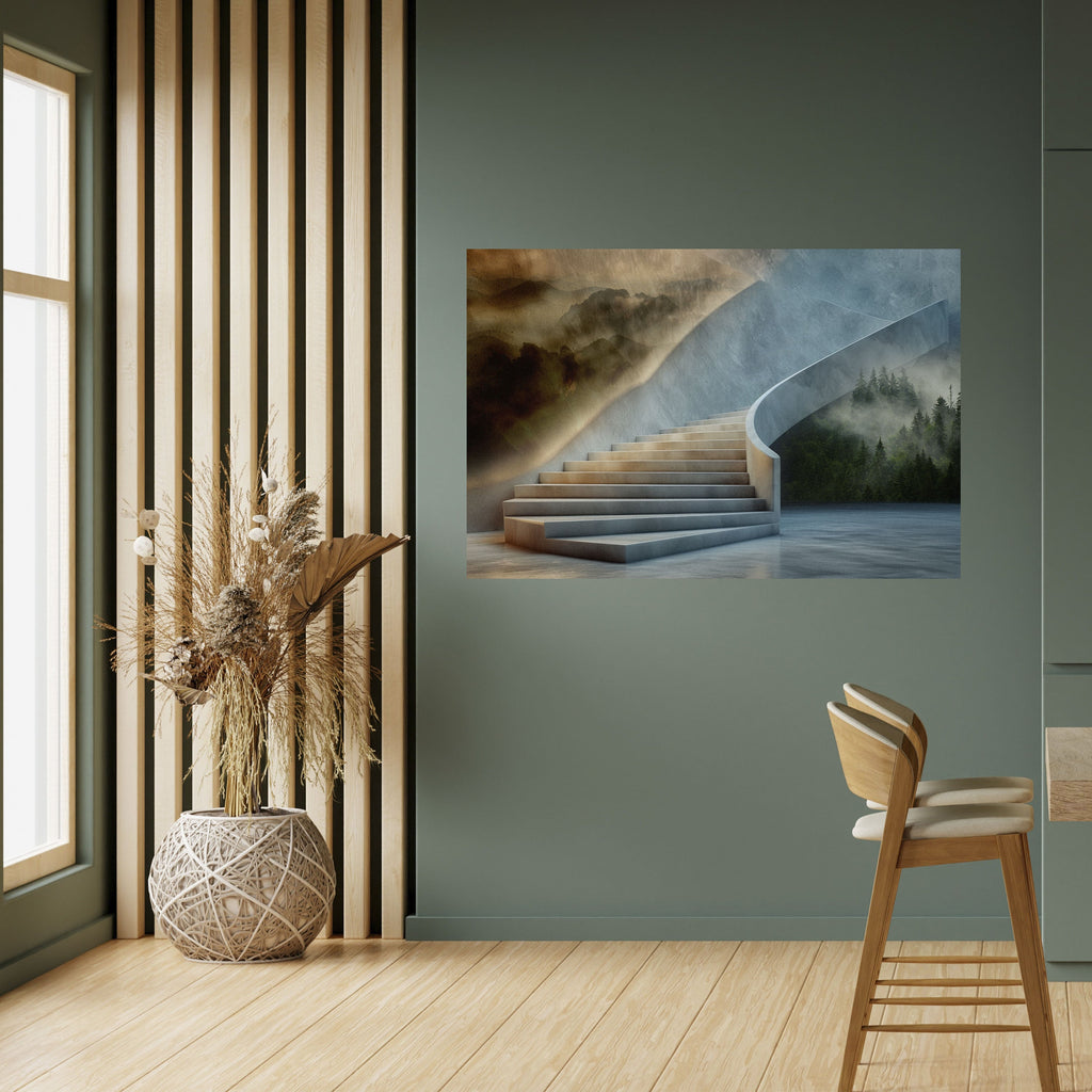 STEPS TO SERENITY Selbstklebendes Horizontal-Poster