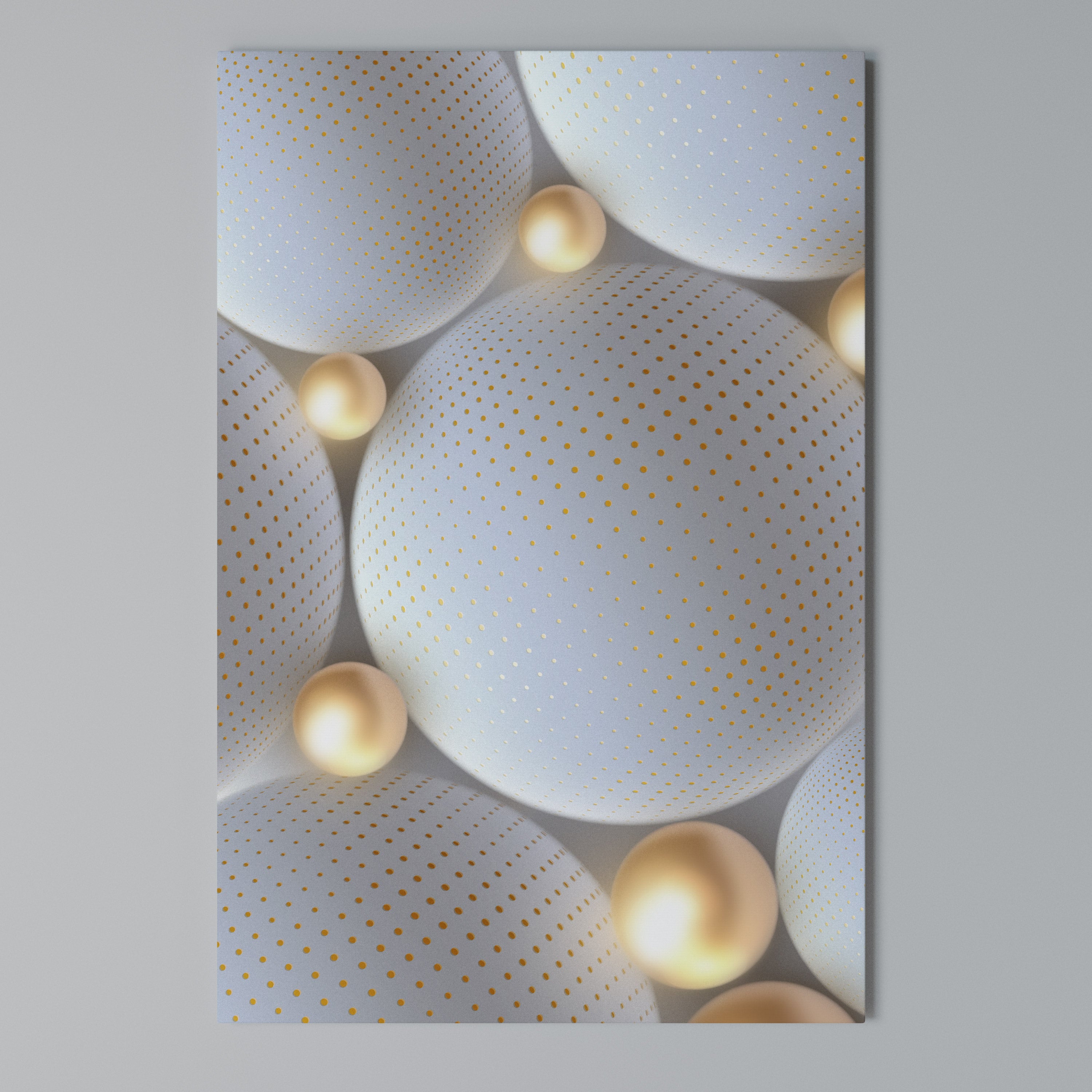 LUMINOUS SPHERICAL HARMONY Vertical Canvas Print