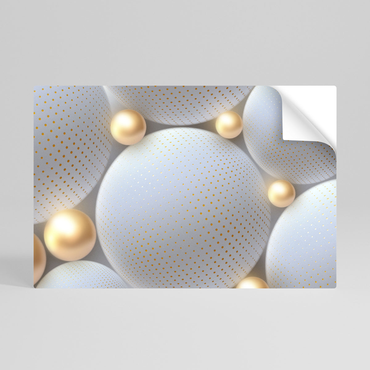 LUMINOUS SPHERICAL HARMONY Selbstklebendes Horizontal-Poster
