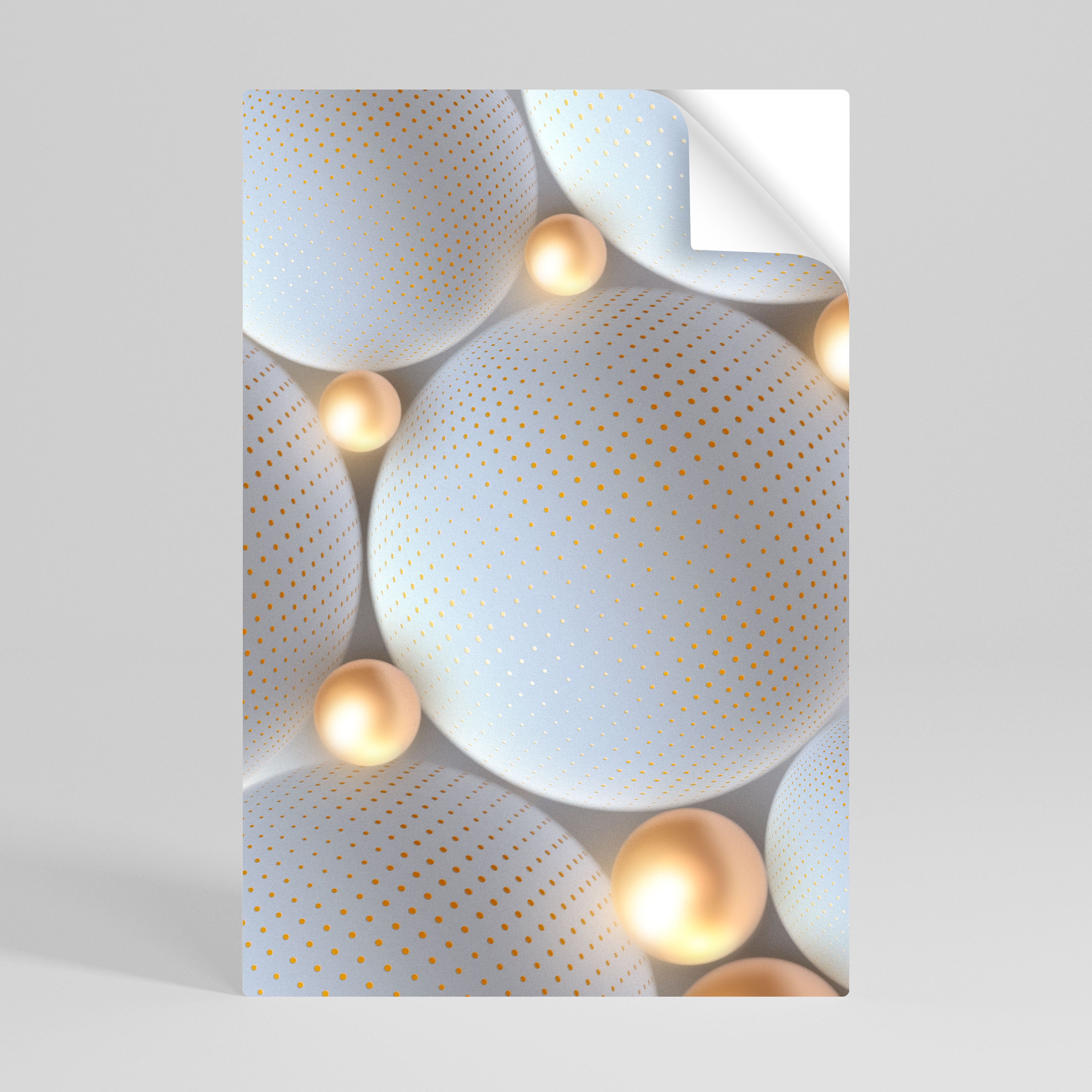 LUMINOUS SPHERICAL HARMONY Selbstklebendes Poster - Hochformat