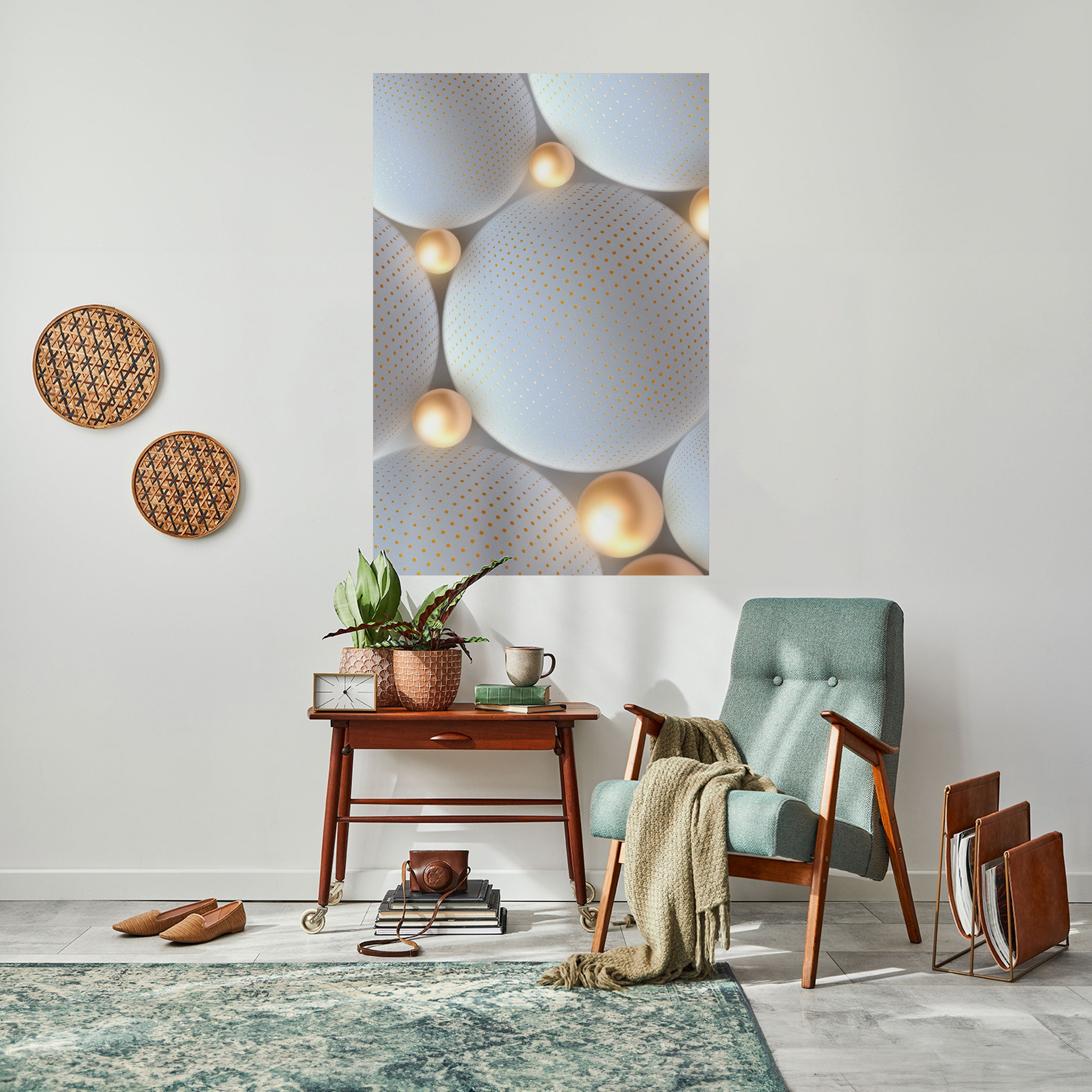 LUMINOUS SPHERICAL HARMONY Vertikales Poster zum Abziehen und Aufkleben