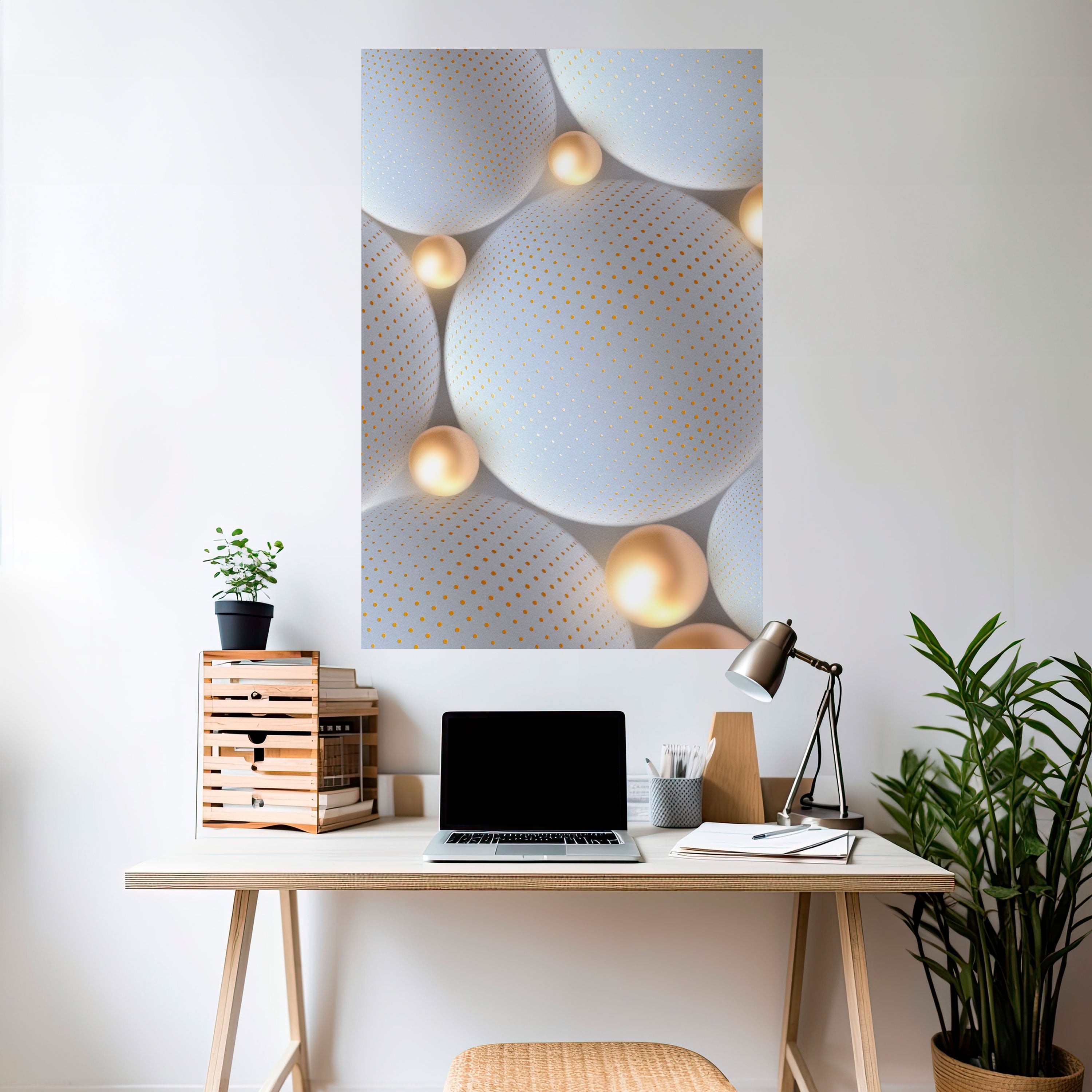 LUMINOUS SPHERICAL HARMONY Vertikales Poster zum Abziehen und Aufkleben