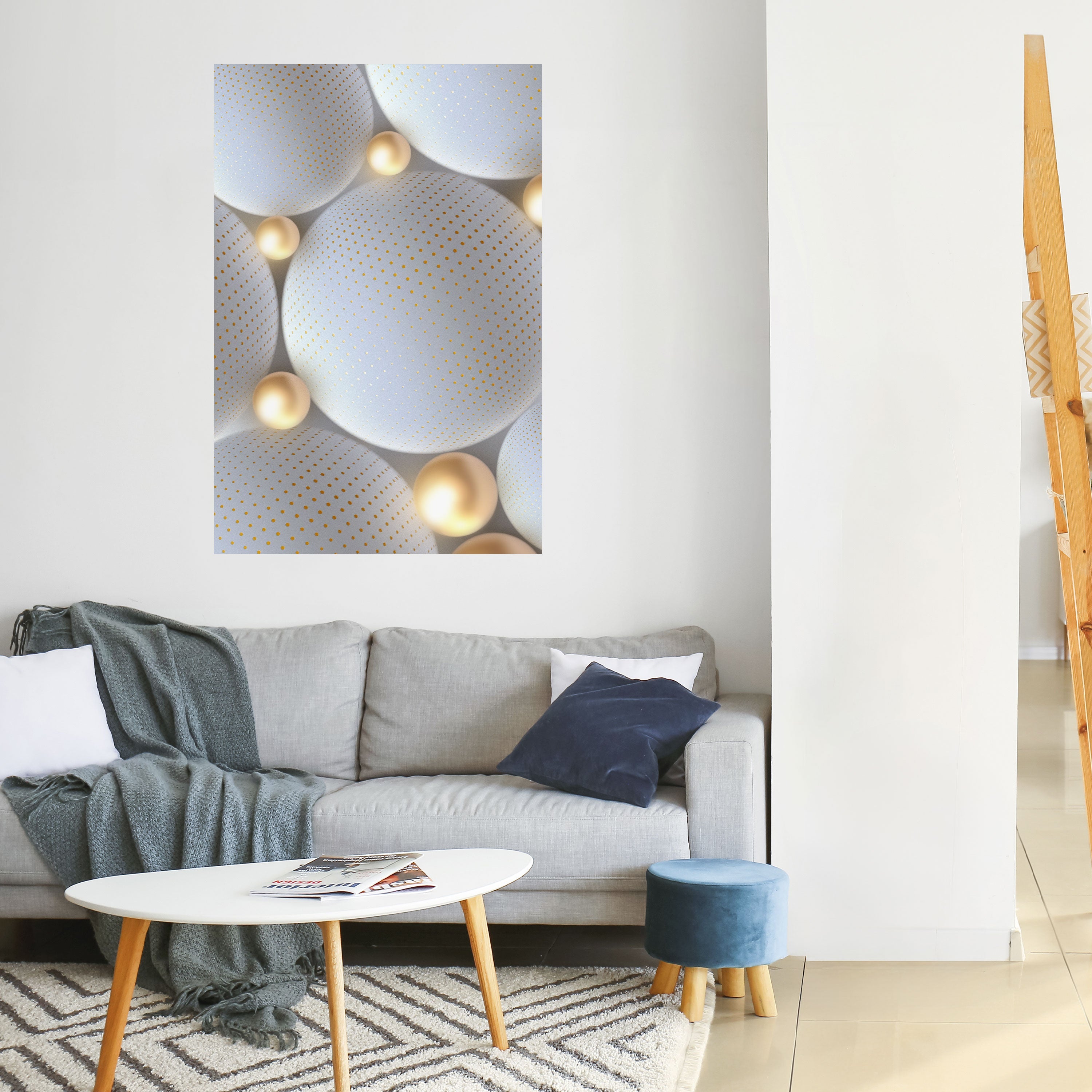 LUMINOUS SPHERICAL HARMONY Vertikales Poster zum Abziehen und Aufkleben