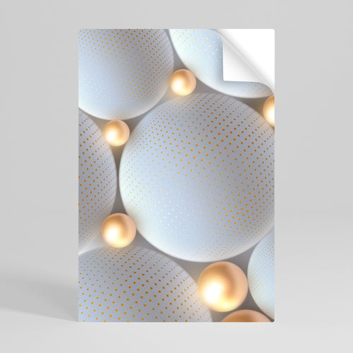 LUMINOUS SPHERICAL HARMONY Peel and Stick Vertical Poster
