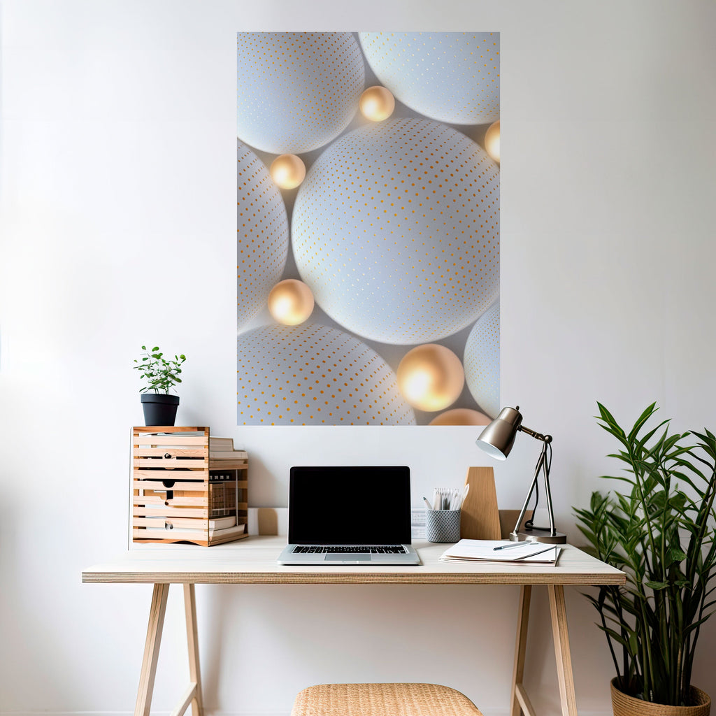 LUMINOUS SPHERICAL HARMONY Vertikales Poster zum Abziehen und Aufkleben