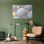 LUMINOUS SPHERICAL HARMONY Selbstklebendes Horizontal-Poster