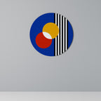 GEOMETRIC HARMONY Runde Wanddekoration Ø 69 cm