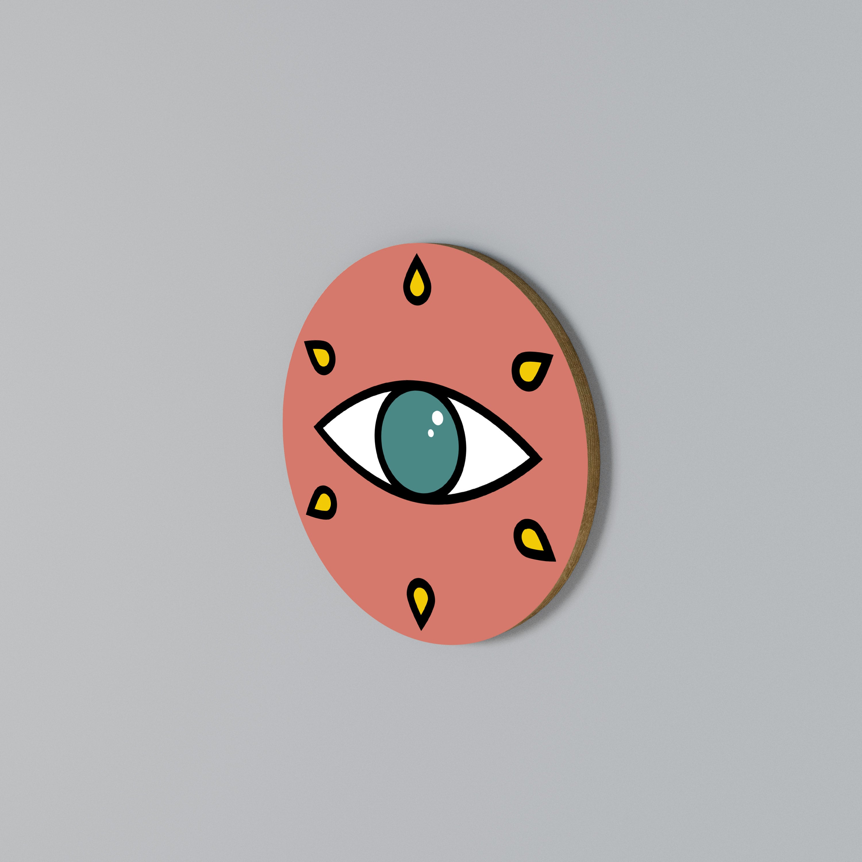 SEE EVERYTHING Rundes Wandbild