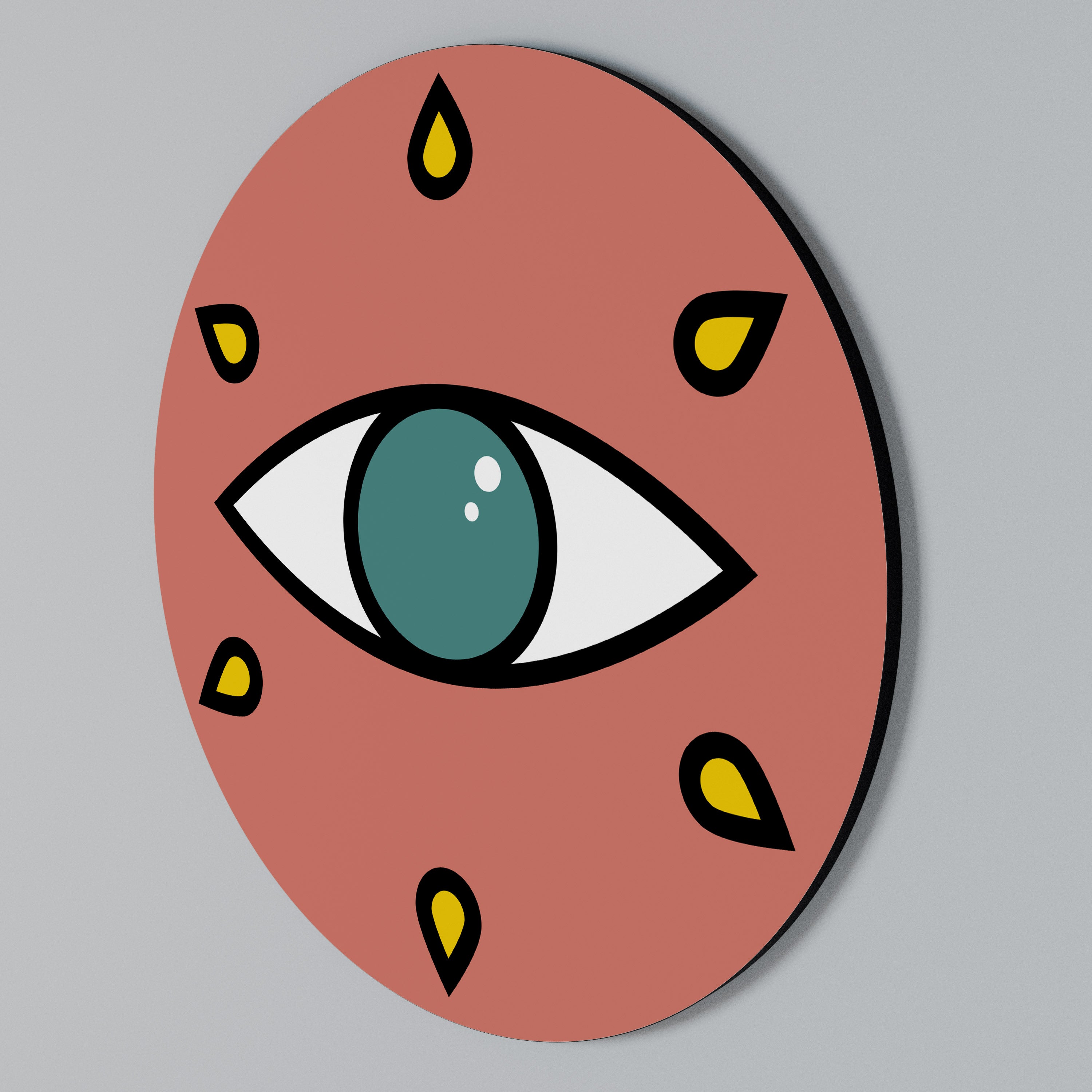 SEE EVERYTHING Rundes Wandbild