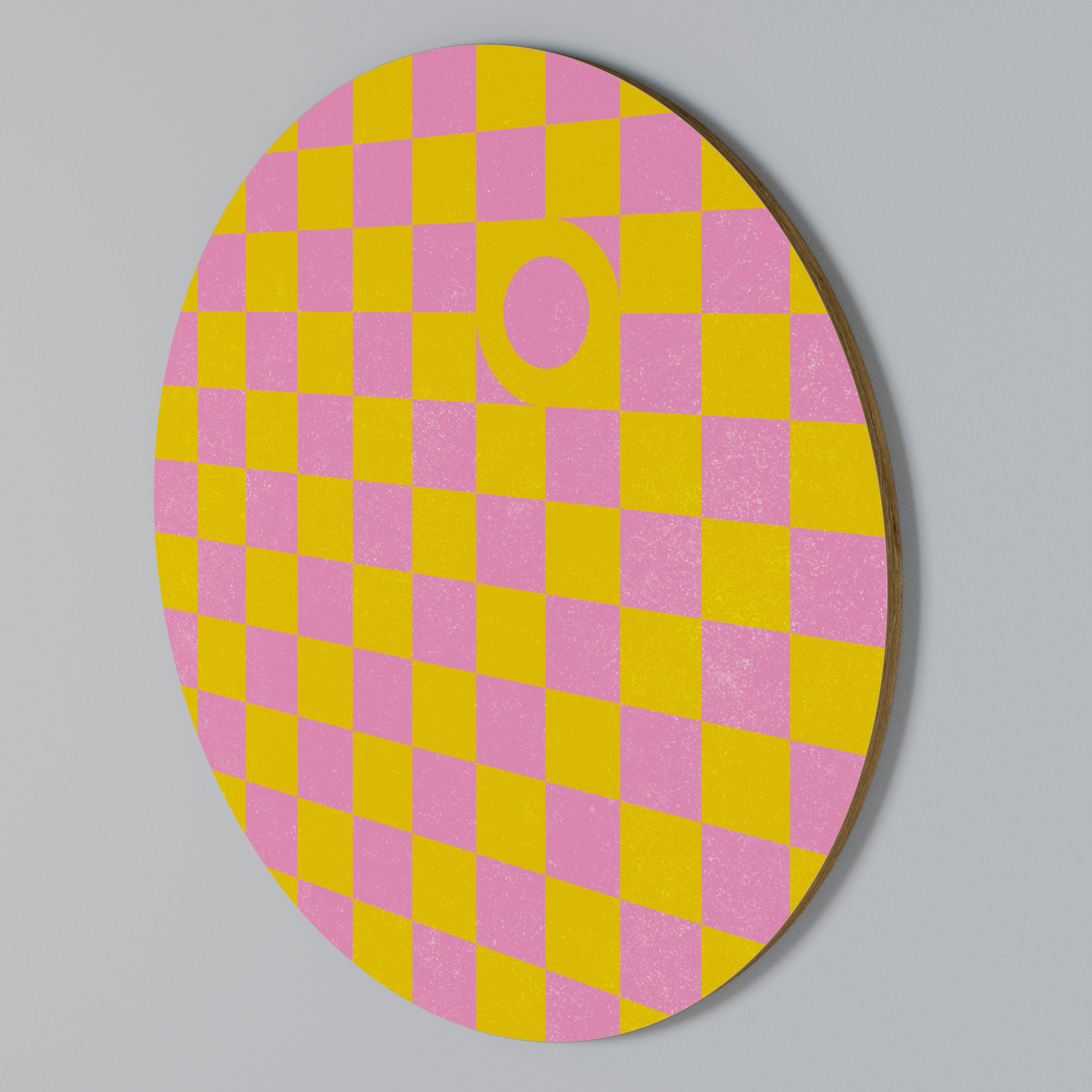 OPTIMISTIC WORLD Rundes Wandbild