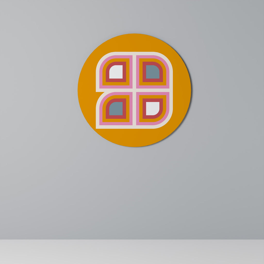 GEOMETRIC VARIATION Runde Wanddekoration Ø 69 cm