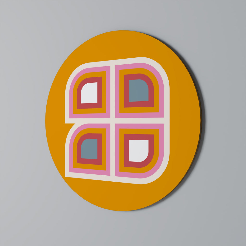 GEOMETRIC VARIATION Runde Wanddekoration Ø 69 cm