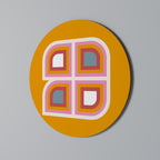 GEOMETRIC VARIATION Runde Wanddekoration Ø 69 cm