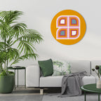 GEOMETRIC VARIATION Runde Wanddekoration Ø 69 cm